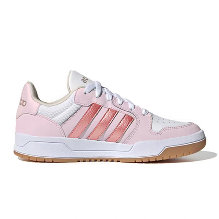 Adidas Neo Entrap Summer Sweetheart, Pink And Adorable Slip Resistant Low Top Skateboard Shoes Unisex White Gold