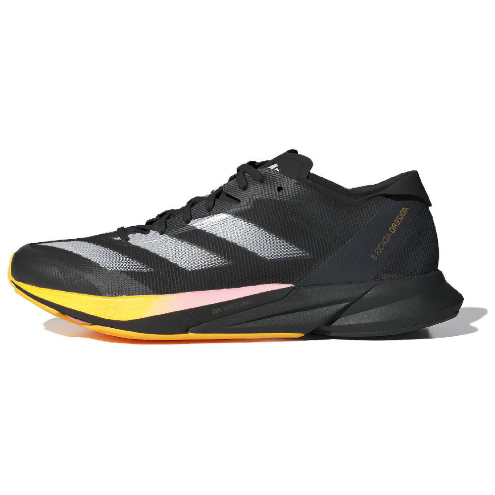 Adidas Adizero Adios 8 Cushioning Wear-Resistant Low-Top Marathon Running Shoes Women's Black Yellow