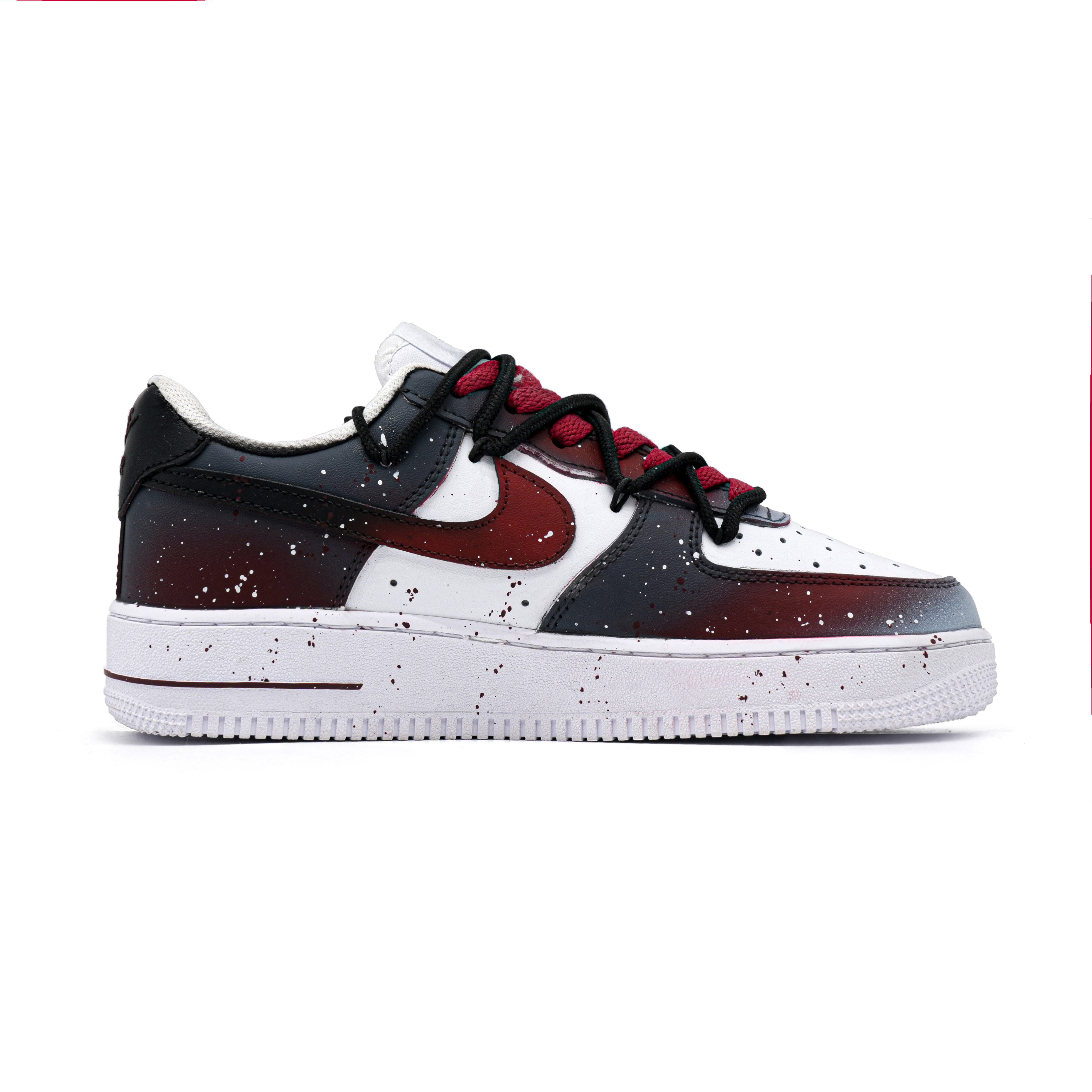 Nike Air Force 1 Thorn Assassin Coverage Low top Skateboard Shoes Unisex Black Red