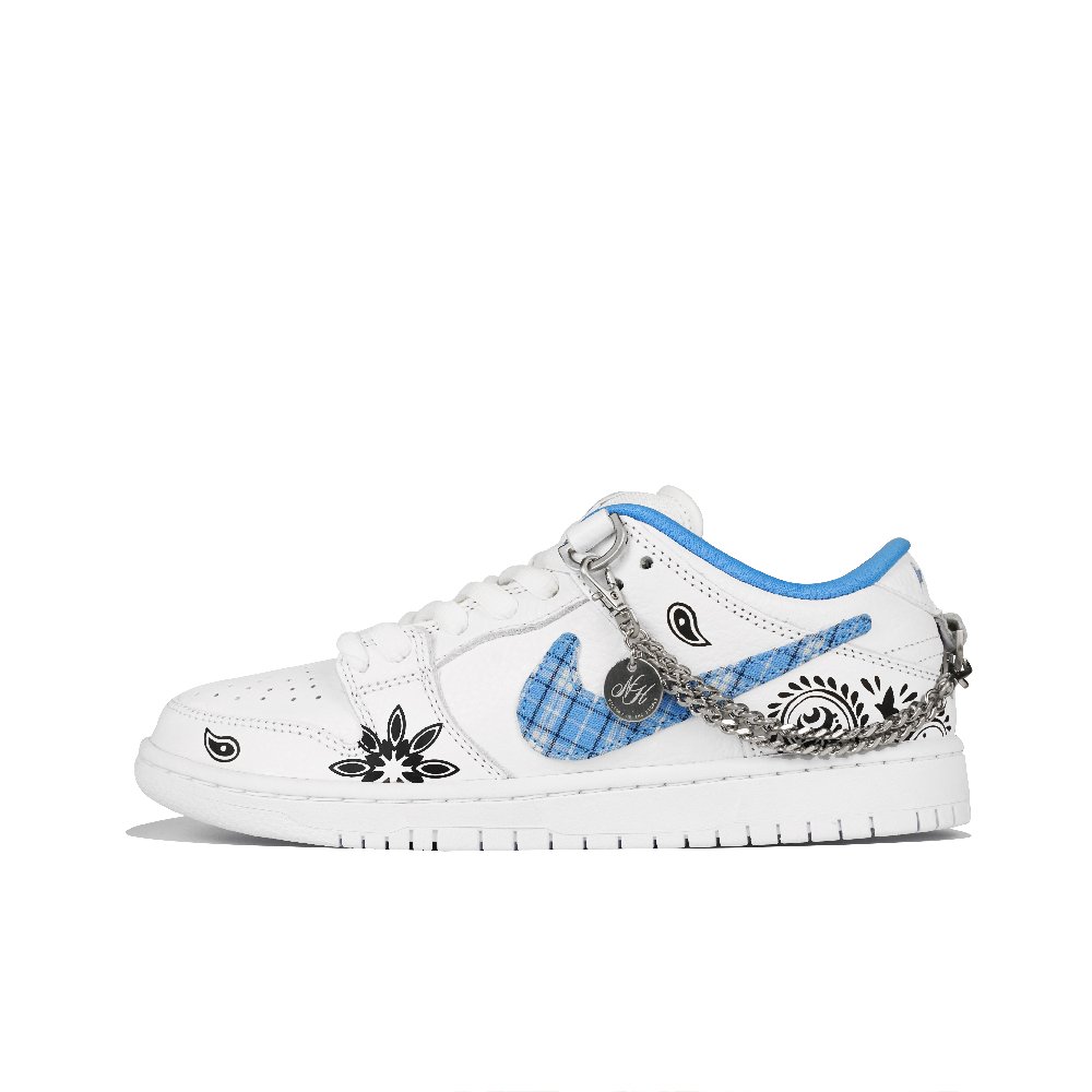 Nike Dunk SB Shock Absorbers Low Top Skateboard Shoes Unisex White Blue