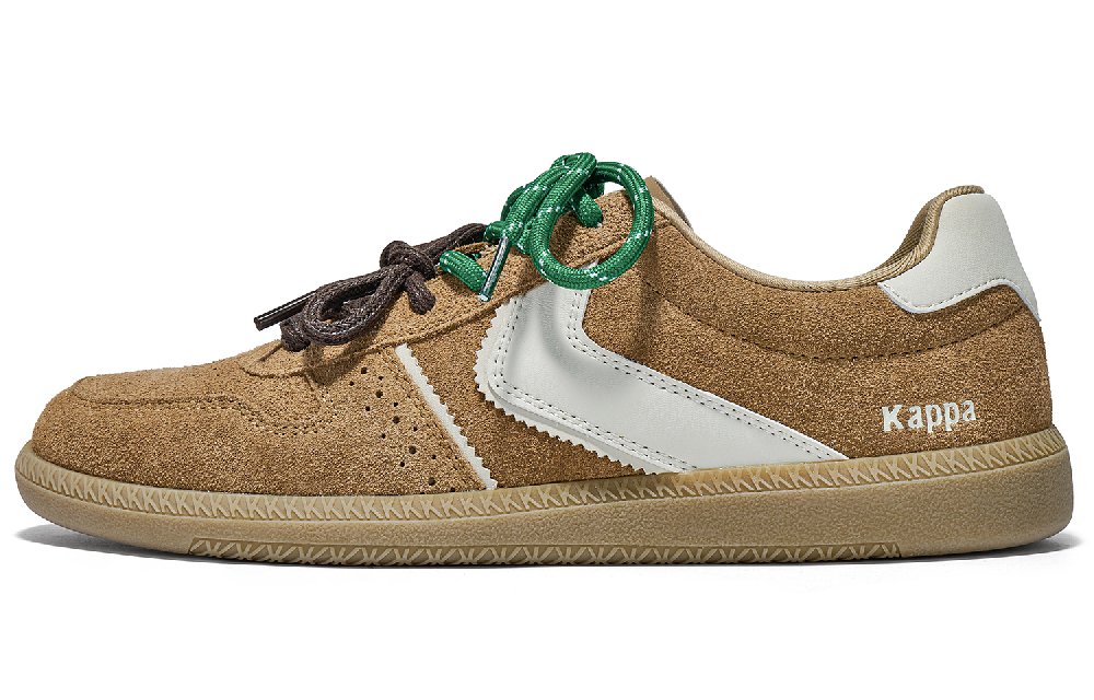 Kappa Anti Slip Wear Resistant Low Top Skateboard Shoes Unisex Chestnut Brown