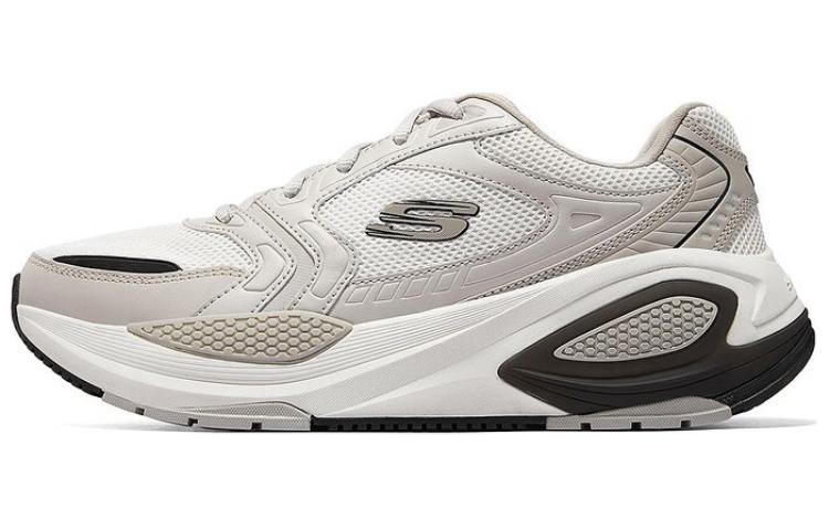 Skechers Cushioning Wear-Resistant Low-Top Casual Shoes Men's Beige White Black
