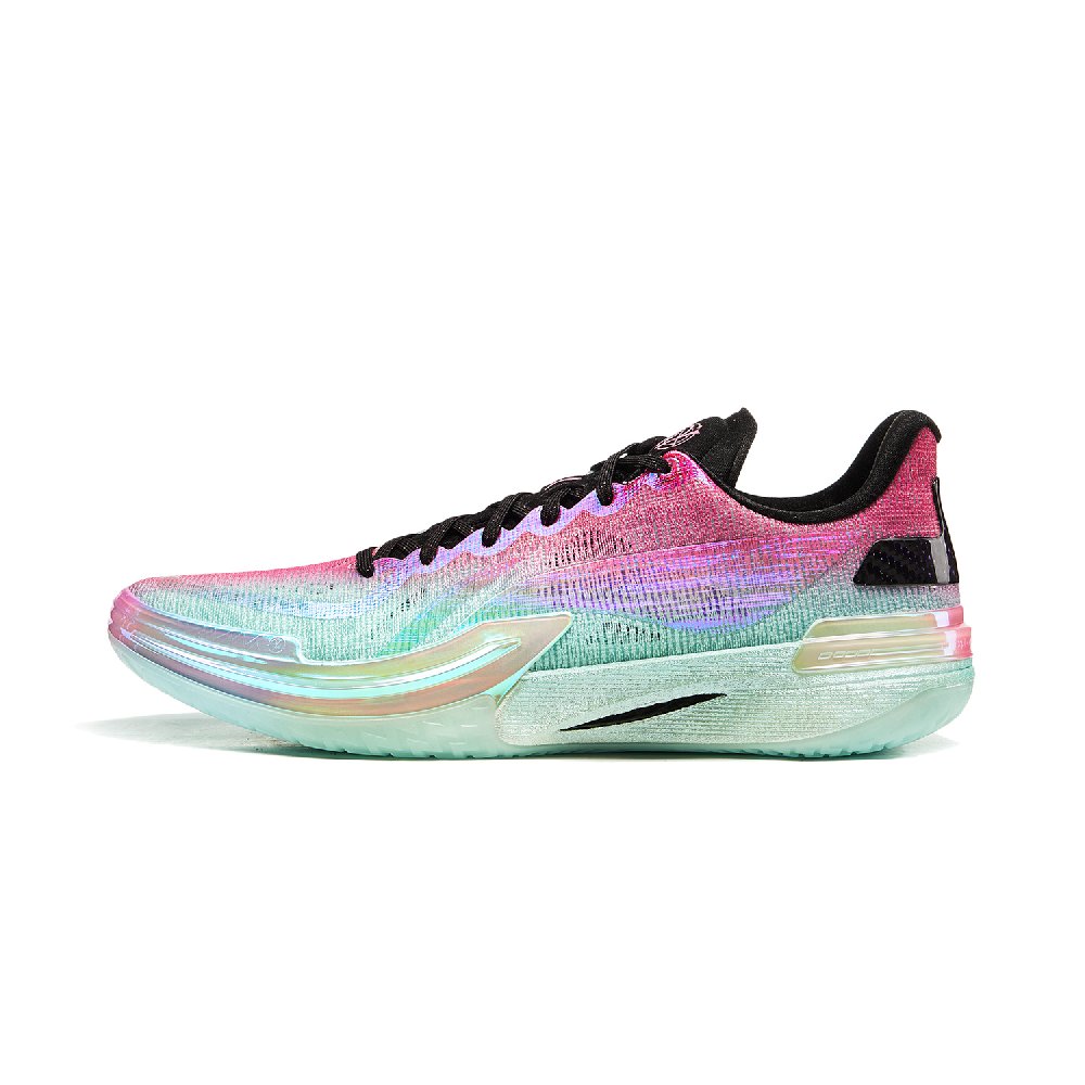 LINING Gamma Basketball Shoes Men's Low top Pink/Green