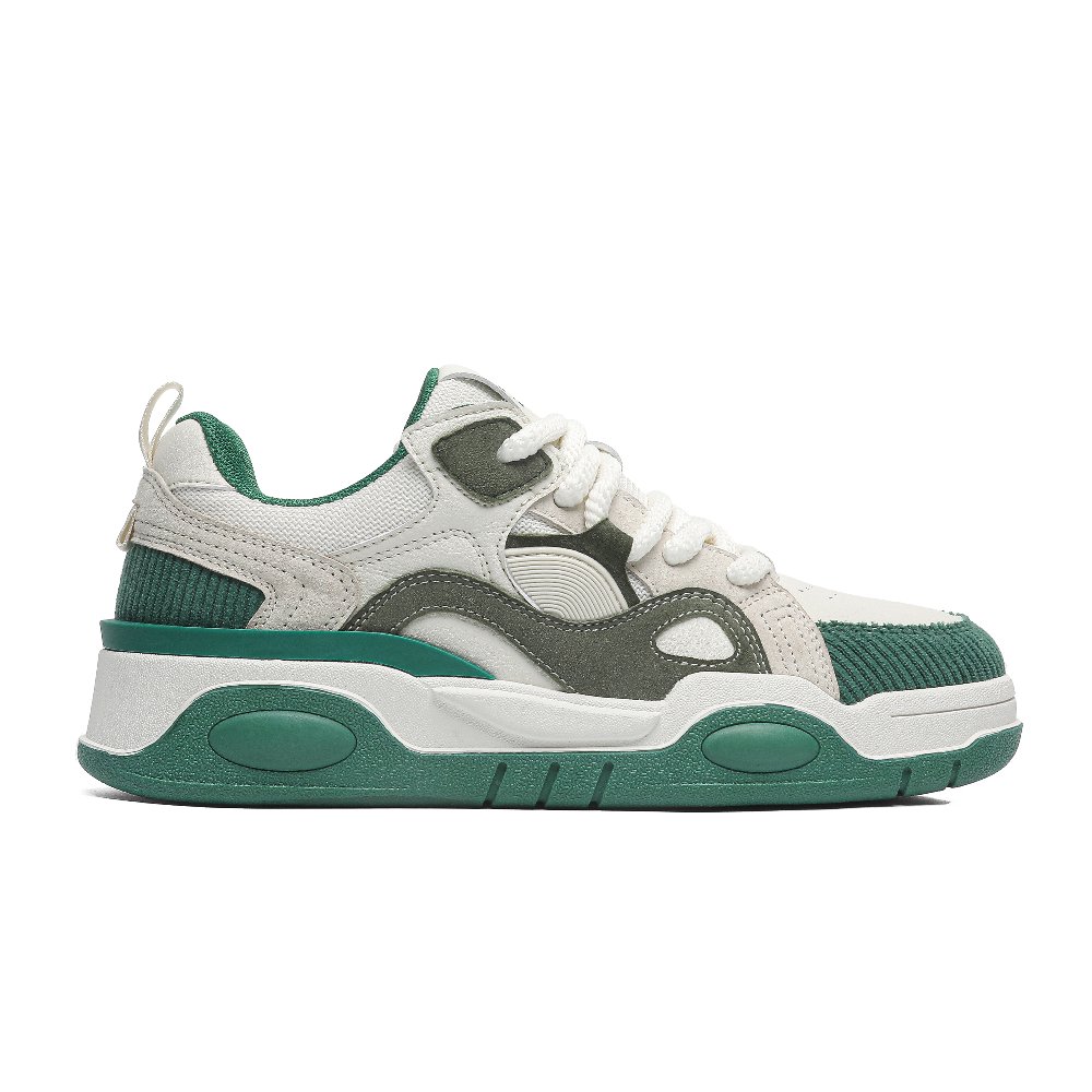 JEEP SPIRIT Skateboard Shoes Men Low-Top Green/White