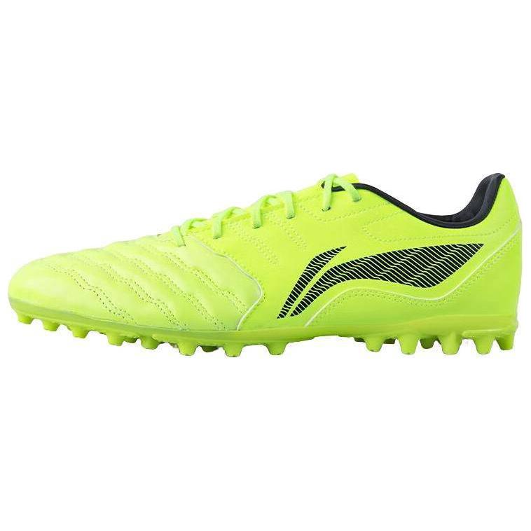 LiNing MG Rubber Short Studs Artificial Ground Natural Ground Cushioning Wear-Resistant Soccer Shoes Unisex Neon Green
