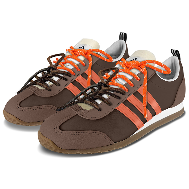Adidas Neo VS JOG 2.0 Anti-Slip Wear-Resistant Low-Top Casual Shoes Unisex Orange Brown