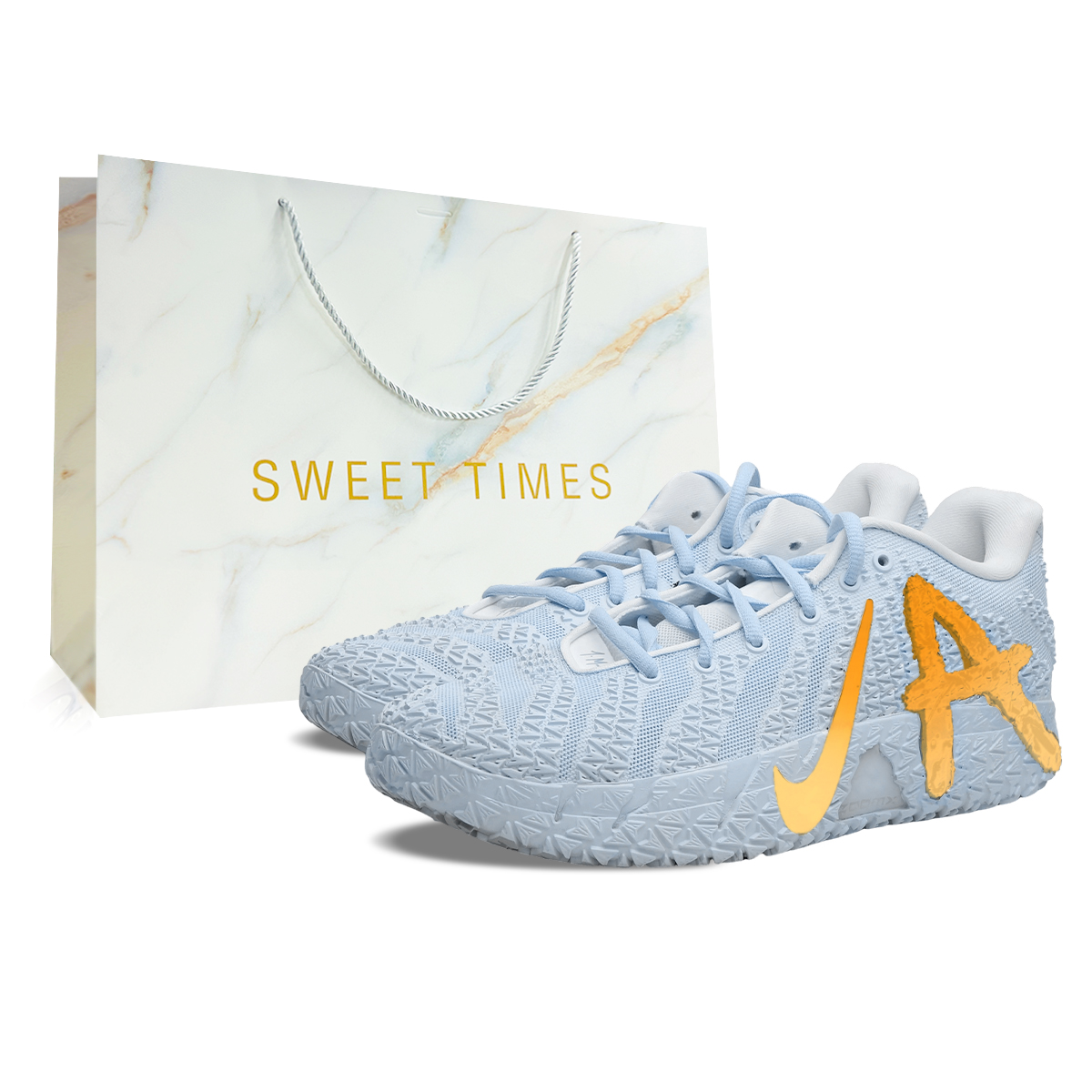 Nike Ja Morant 3 BNK Gold Blue Era, Court Elf Cushioning Low top Basketball Shoes Unisex