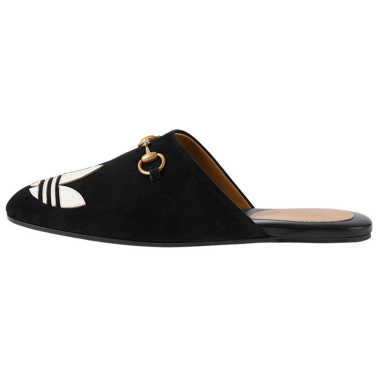 GUCCI X Adidas Originals Trefoil Slipper Black Women's