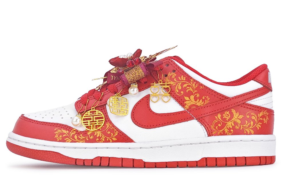 Nike Dunk Low Top Skateboard Shoes Unisex Red