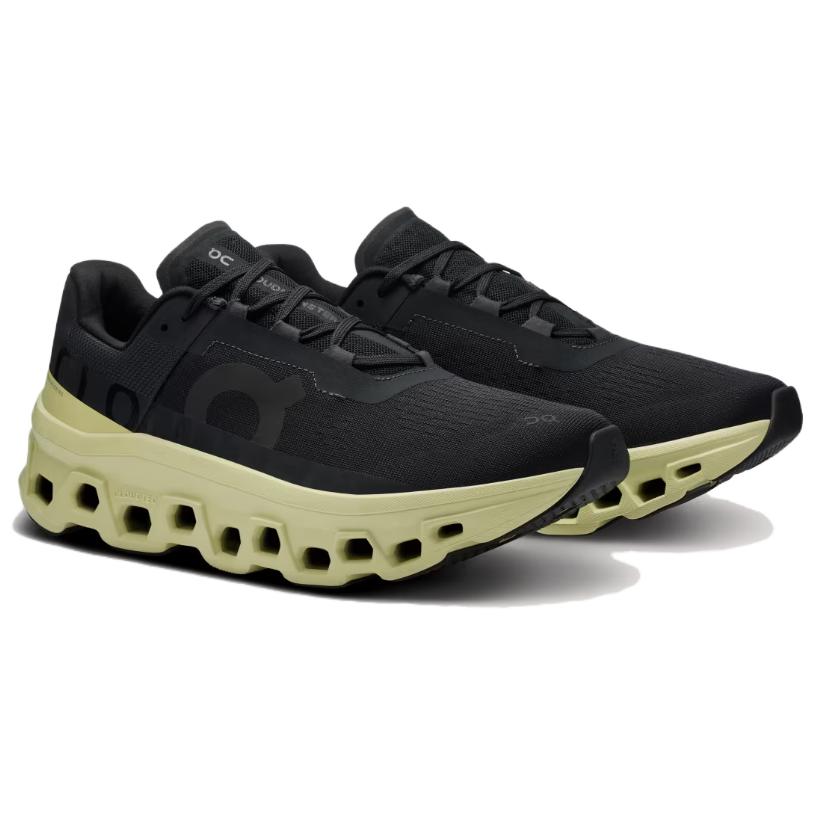 On CloudmOnster Running Shoes Men Low-top Black