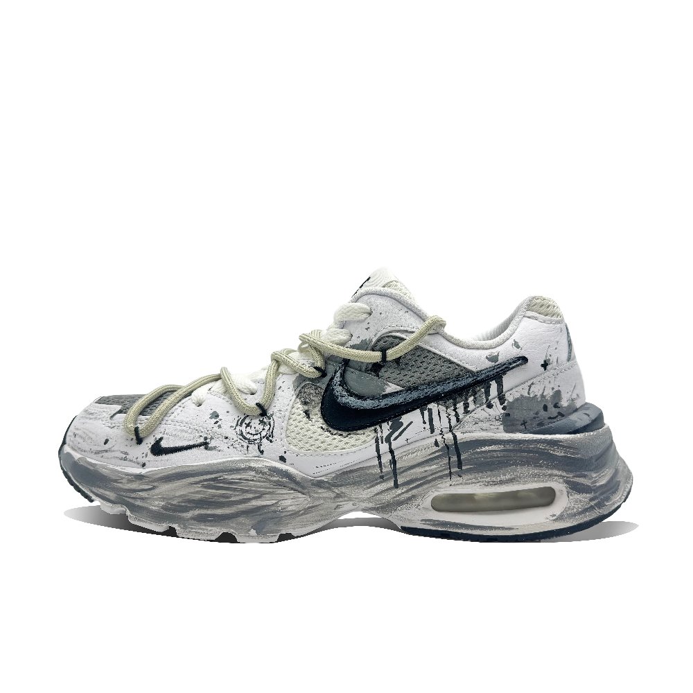 Nike Air Max Fusion Coverage Low-Top Casual Running Shoes Women's Black White