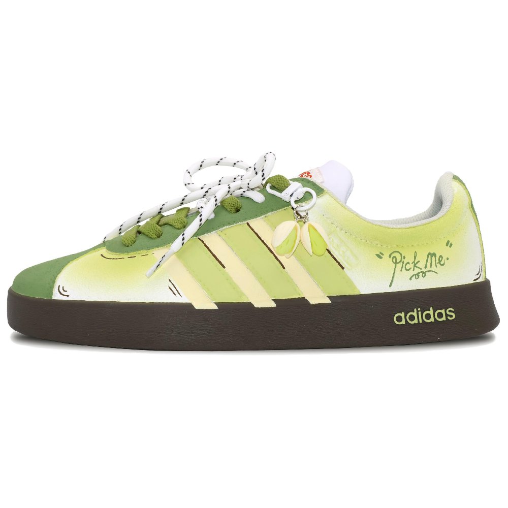 Adidas VL COURT 2.0 Matcha Pistachios Abrasion Resistant Low Top Skateboard Shoes Women's Fresh Green