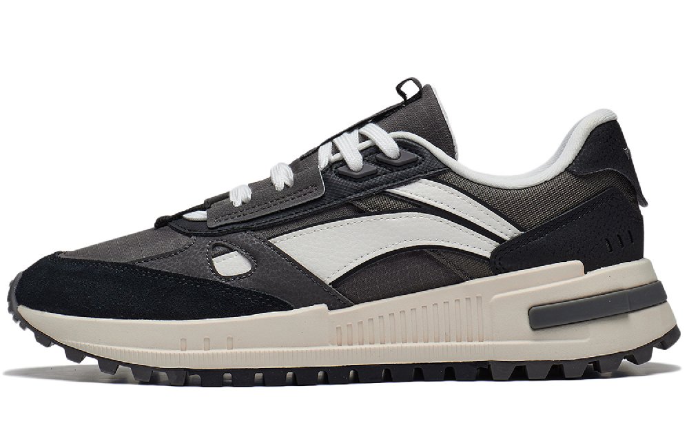 LiNing Wind Rider 2.0 Anti Slip Wear Resistant Low Top Sports Casual Shoes Men's Gray Black