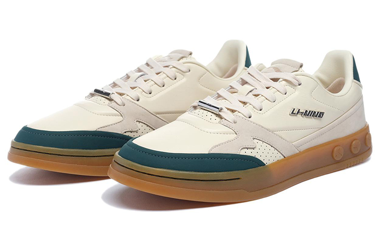 LI NING 1990 Slip Resistant, Abrasion Resistant, Lightweight Low Top Skateboard Shoes Men's Yellow Green