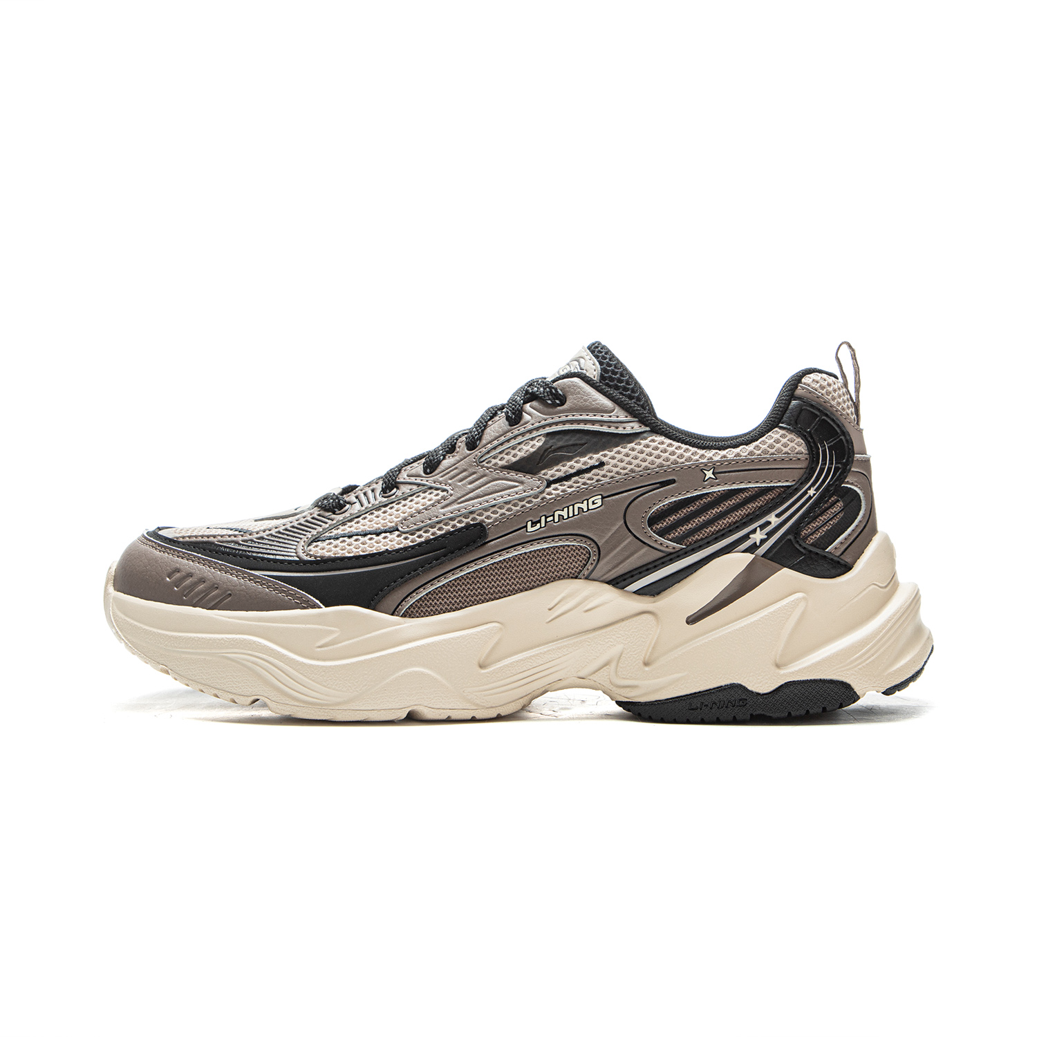 LiNing Meteor Cushioning, Abrasion Resistant, Slip Resistant Support Low top Casual Shoes Men's Brown