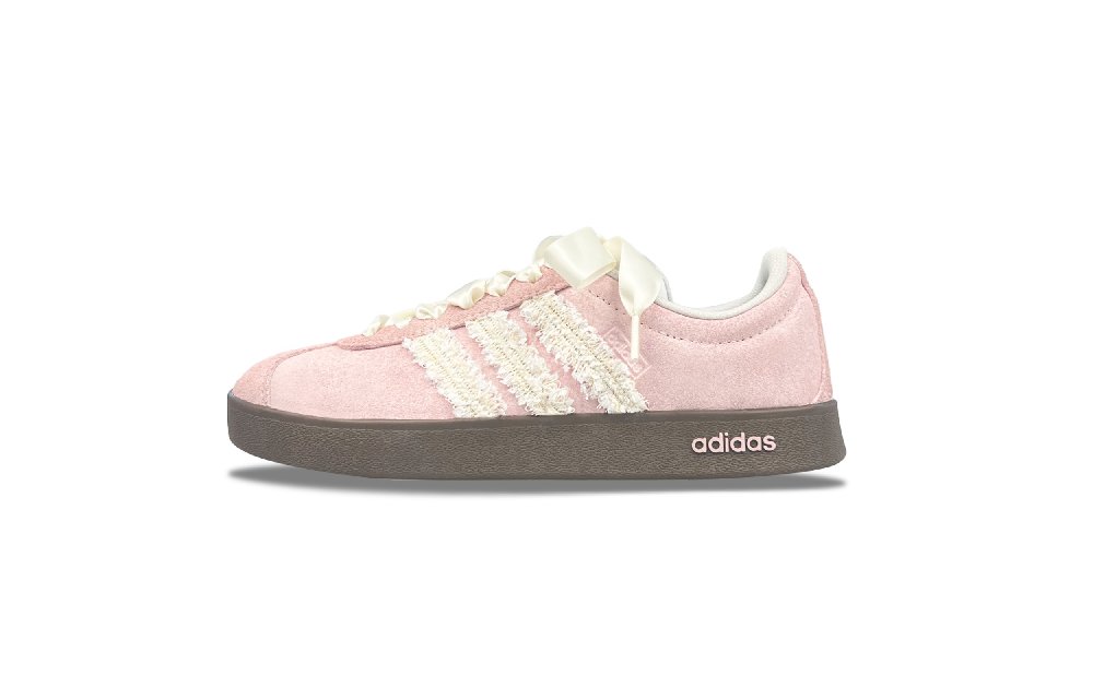 Adidas Neo VL Court 2.0 Anti Slip Wear Resistant Low Top Skateboard Shoes Unisex Pink