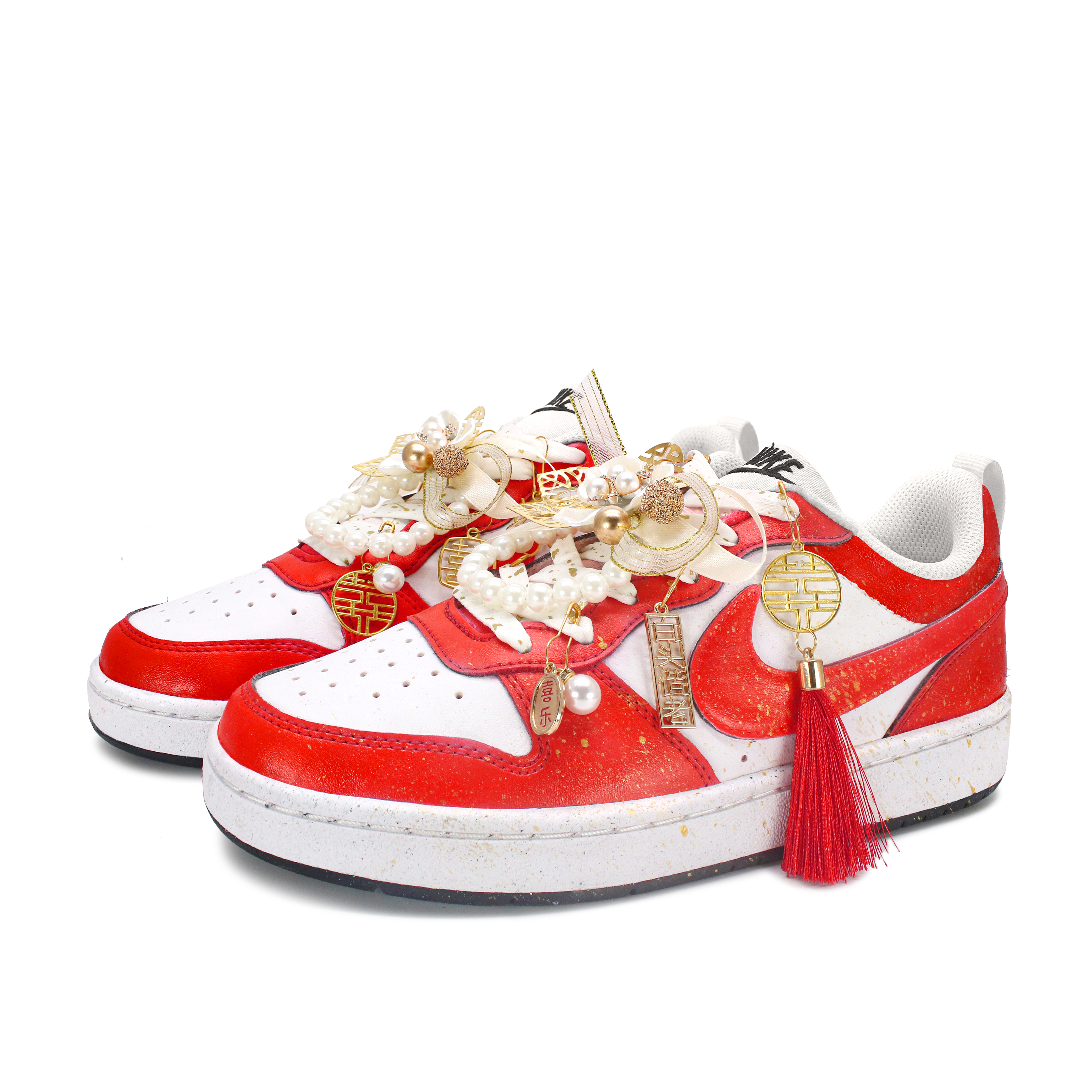 Nike Court Borough Anti Slip Wear Resistant Low Top Skateboard Shoes Women's Red White купить в интернет-магазине Yoocart с быстрой доставкой по России.