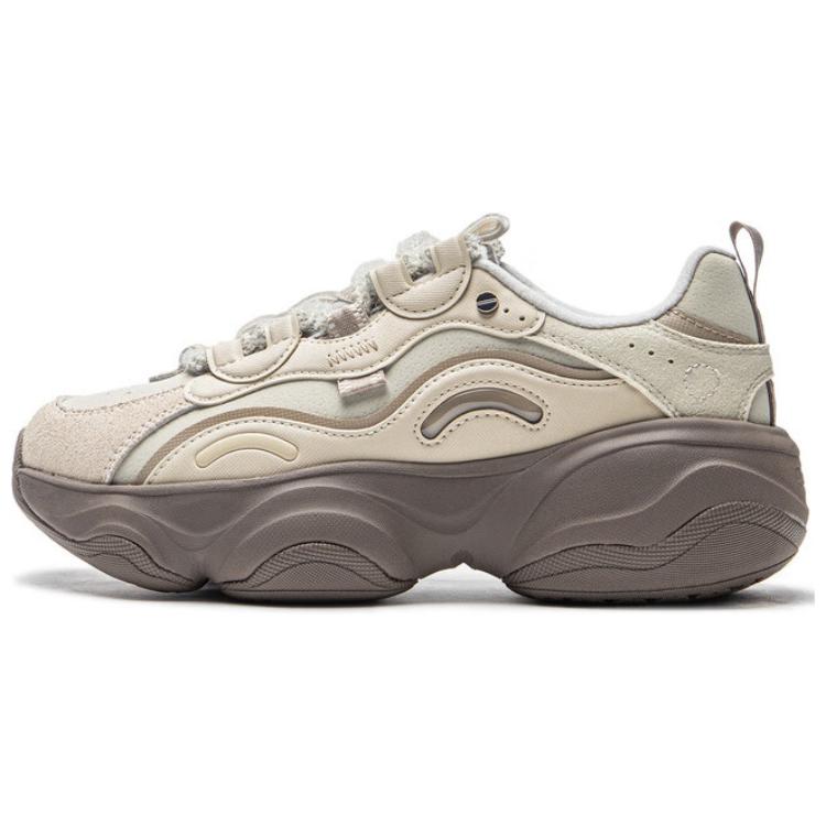 LiNing Honey V2 Anti-Slip Wear-Resistant Low-Top Casual Shoes Women's Beige Brown