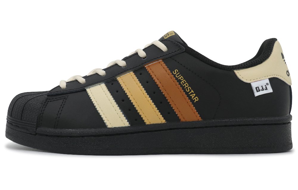 Adidas Originals SUPERSTAR Anti-Slip Wear-Resistant Low-Top Skateboard Shoes Unisex Black Brown
