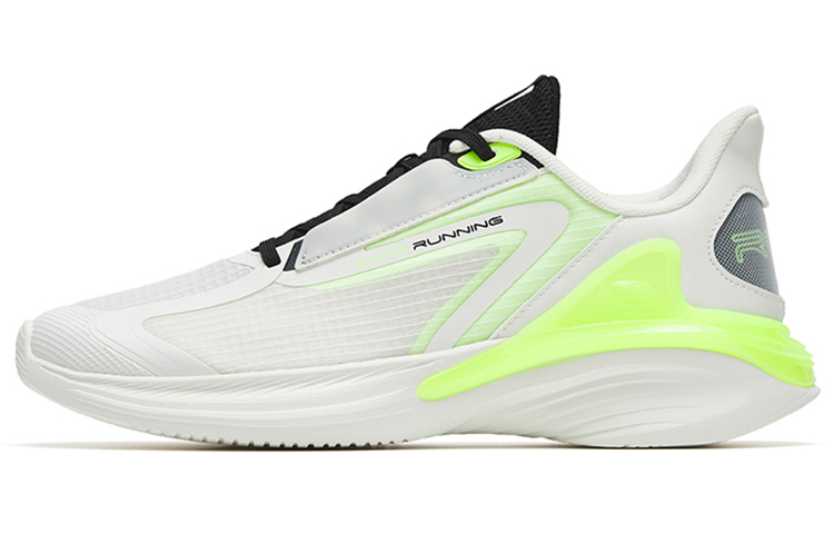 Anta Running Collection Cushioning Breathable Lightweight Wear-Resistant Low-Top Running Shoes Men's White Green