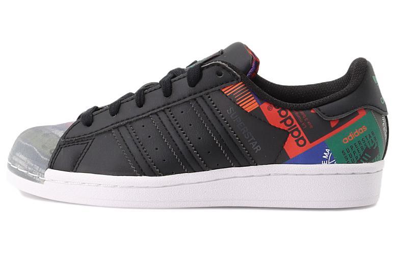 Adidas Originals Superstar Shoes 'Core Black Purple Green'