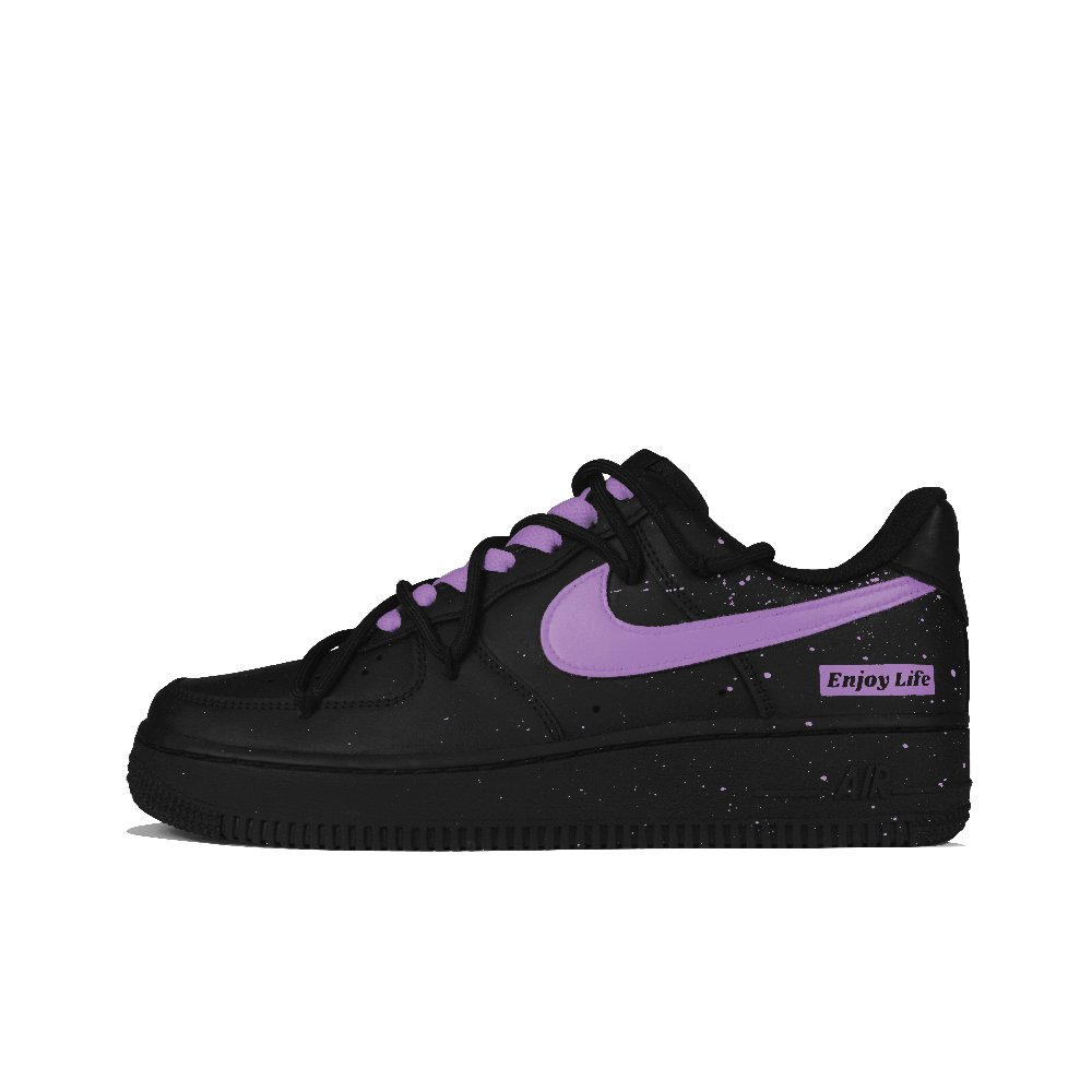 Nike Air Force 1 Slip-Resistant Cushioning Wear-Resistant Low-Top Skateboard Shoes Unisex Black