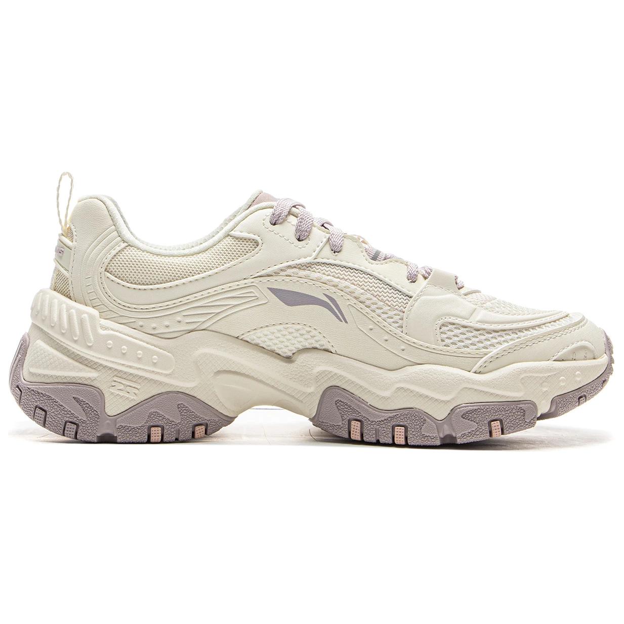 LiNing Brown Sugar Slip Resistant, Abrasion Resistant, Breathable Low top Casual Shoes Women's Ecru Gray купить в интернет-магазине Yoocart с быстрой доставкой по России.