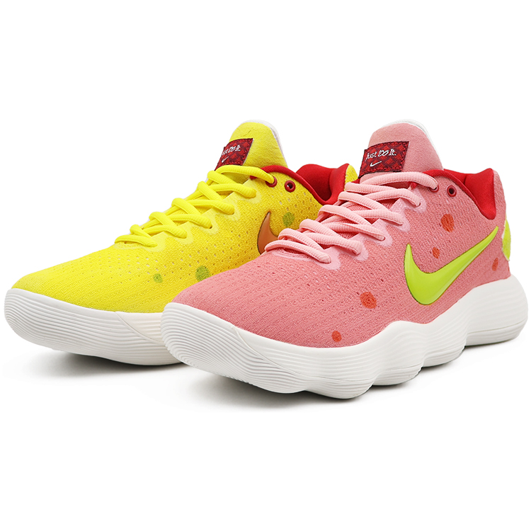 Nike Hyperdunk 2017 Low EP Anti Slip Wear Resistant Low Top Basketball Shoes Men's Pink Yellow
