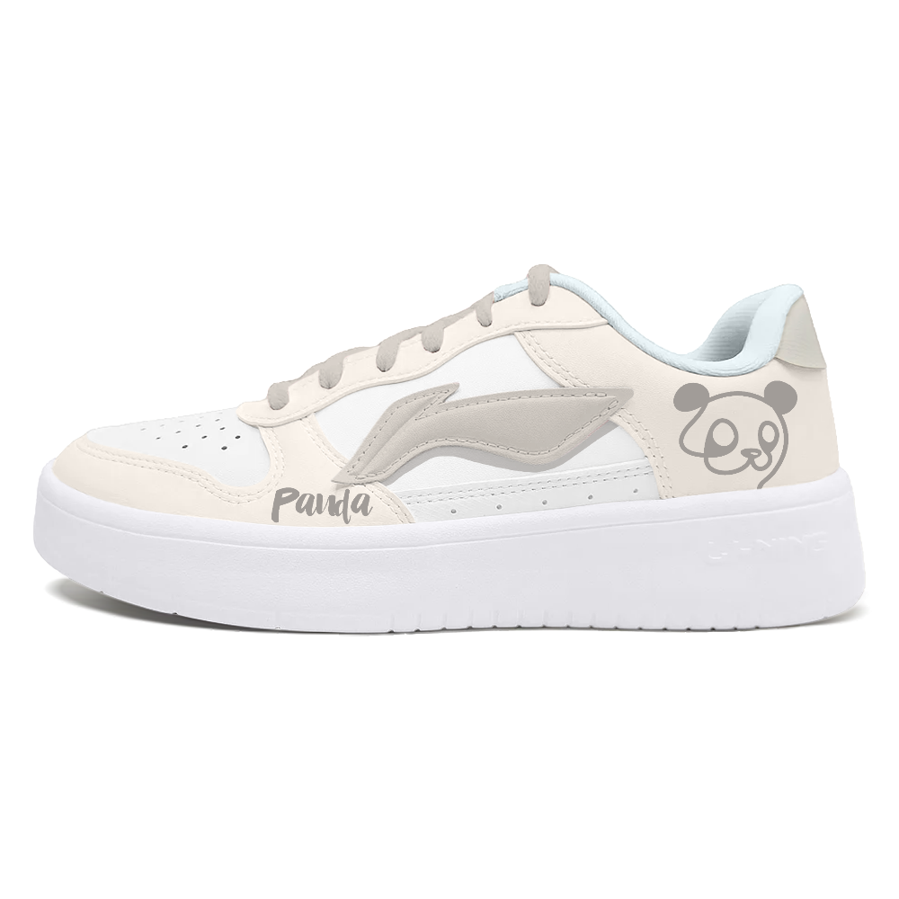 LINING Pontoon Boats Skateboard Shoes Women's Low top Apricot