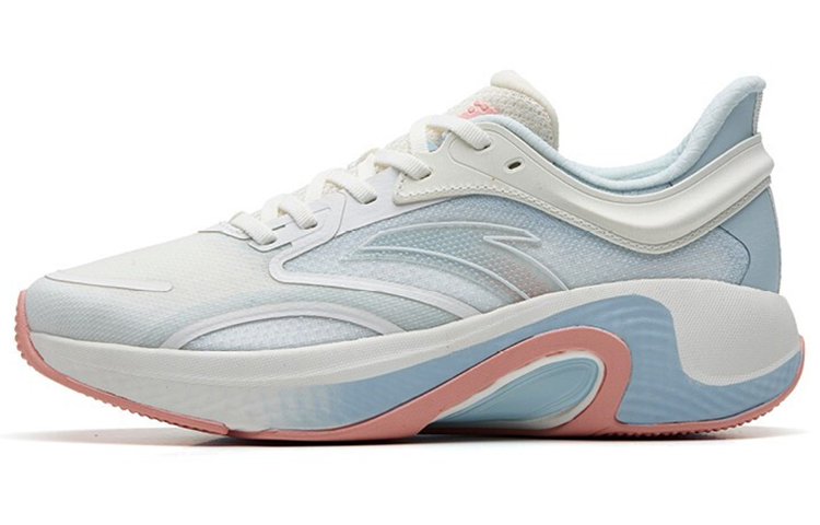 ANTA Running Collection Running Shoes Women's Low top Ivory White/Mirage Blue/Floating Cloud Red