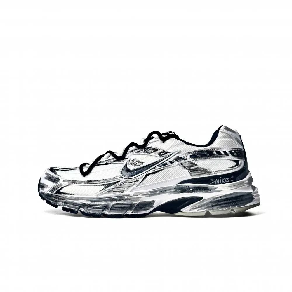 Nike Initiator Abrasion Resistant Low Top Casual City Commute Running Shoes Unisex Black White