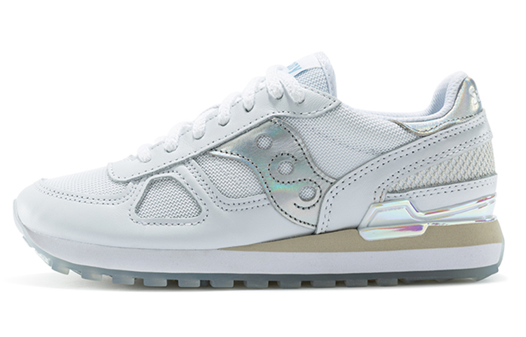 Saucony Shadow Original Low Top Running Shoes Women's White Silver Standard M