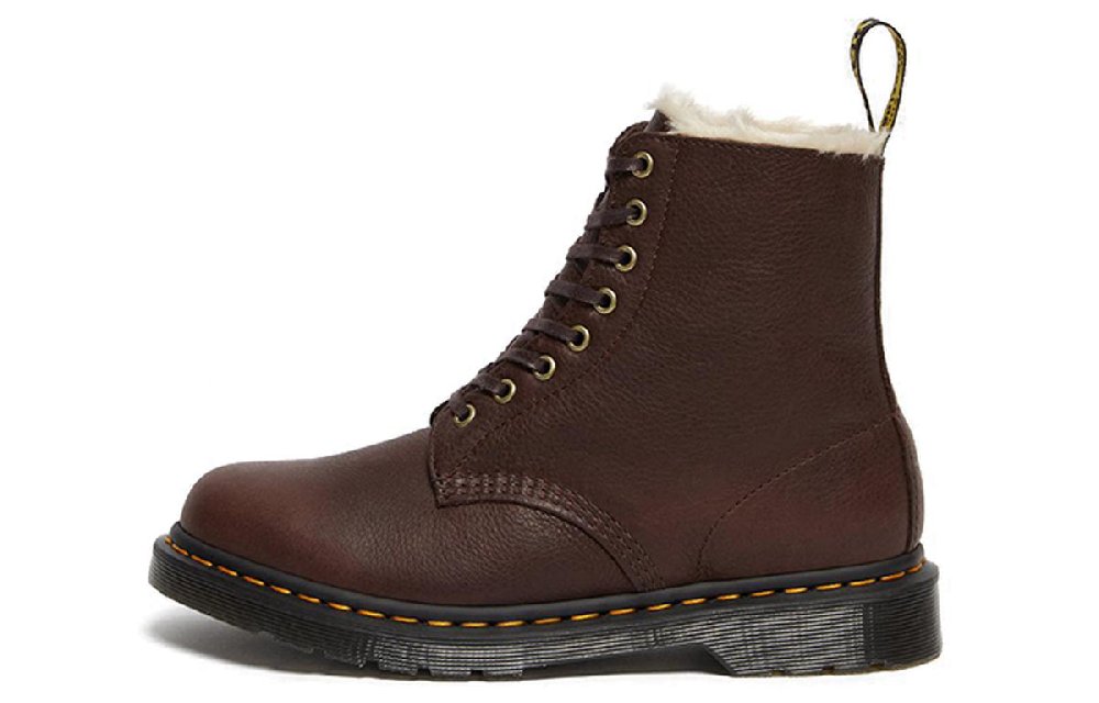 Dr.Martens 1460 Pascal Faux Fur Lined Boots Brown