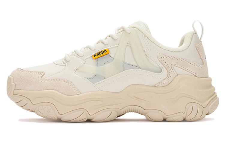 Kappa Cushioning Wear-Resistant Low-Top Chunky Sneakers Unisex Winter White