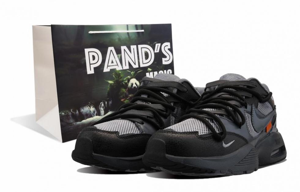 Nike Air Max Fusion Cushioning Anti-Slip And Wear-Resistant Low-Top Casual Running Shoes Men's Black