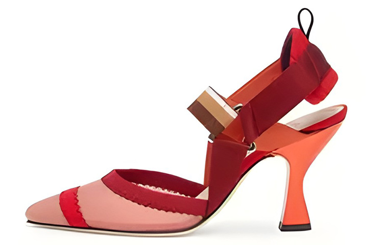 FENDI Colibri High Heels Women's Red