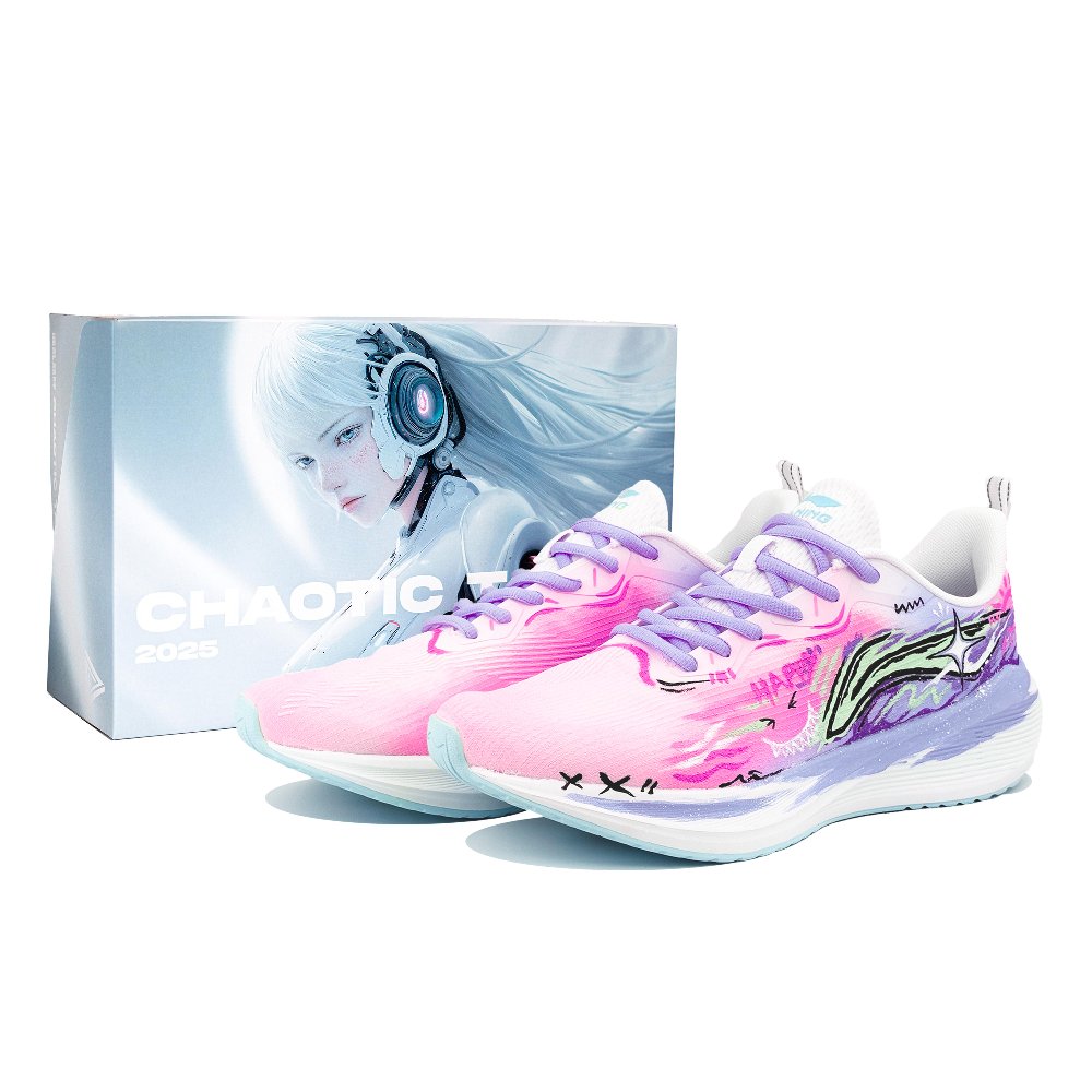 LiNing Wuyue Cushioning And Breathable Low Top Physical Fitness Test & Exam Running Shoes Men's Pink Purple