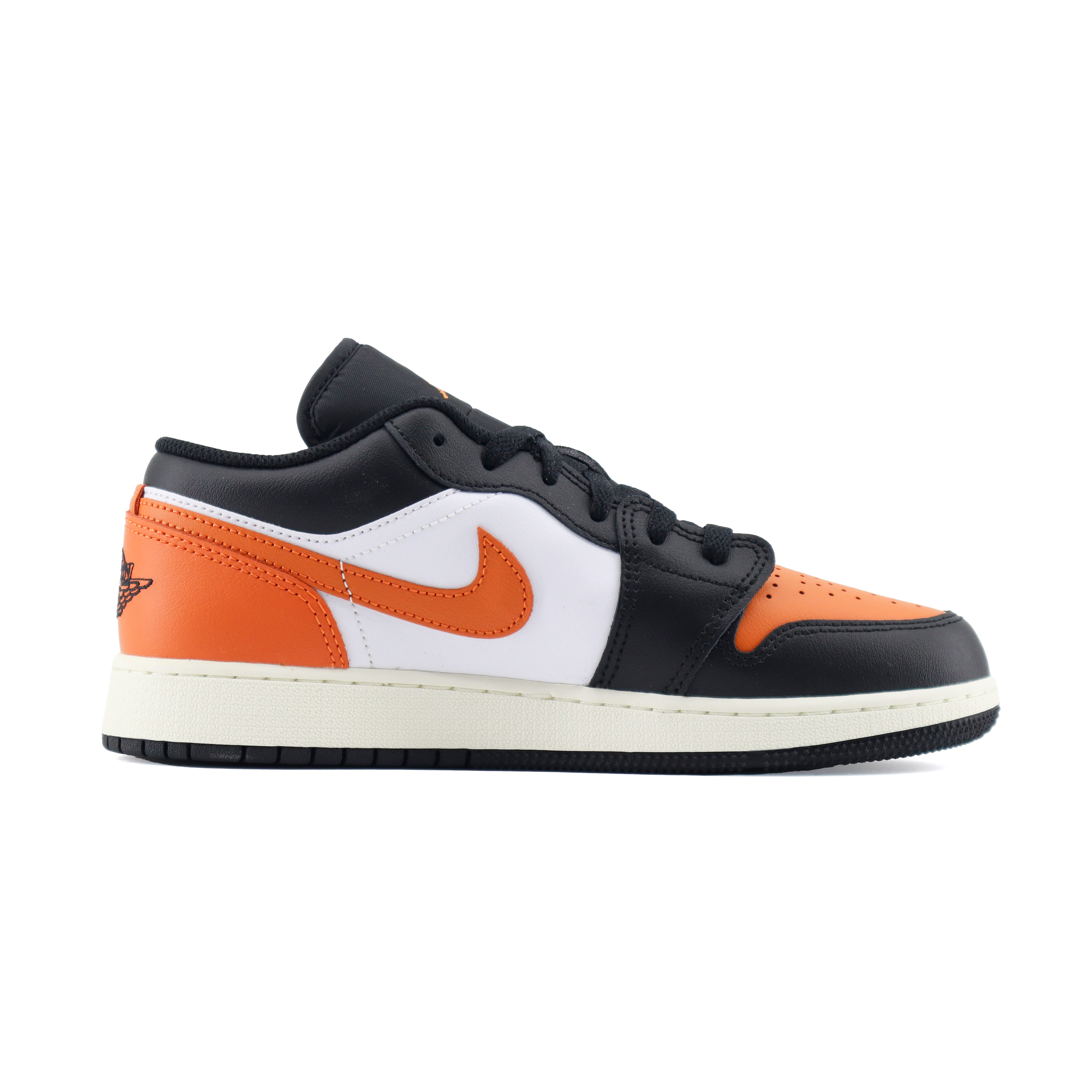 Jordan Air Jordan 1 LOW Abrasion Resistant Low top Vintage Basketball Shoes Unisex Black Orange