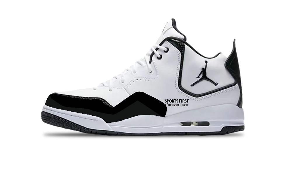 Jordan Courtside 23 Cushioning Anti-Slip And Wear-Resistant Mid-Top Vintage Basketball Shoes Men's White