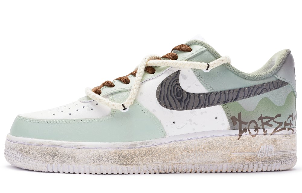 Nike Air Force 1 07 Skateboard Shoes Men's White Green Black