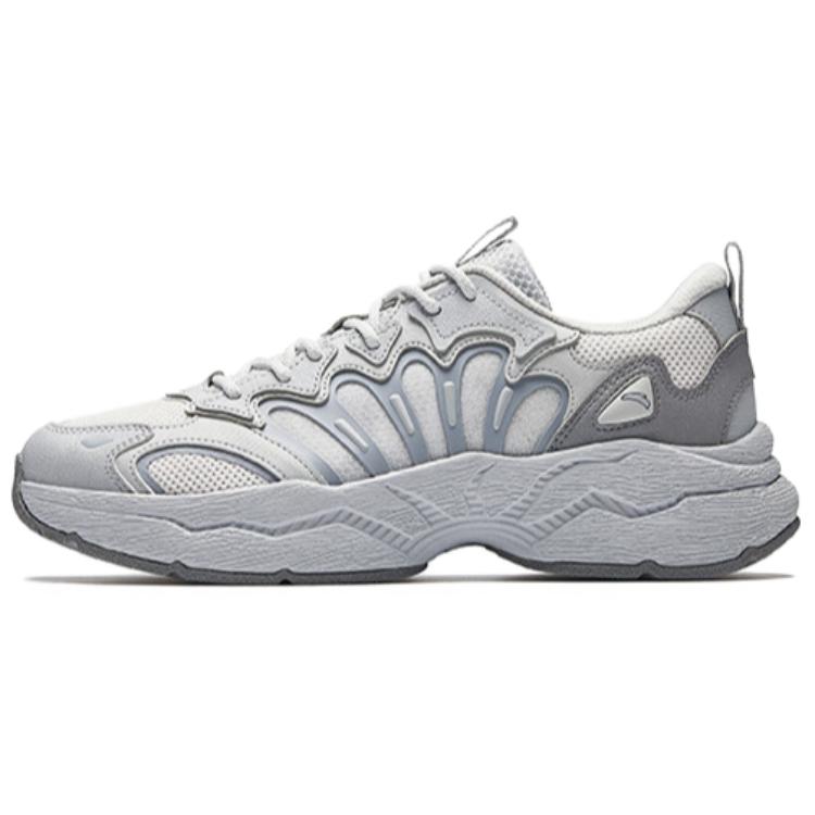 Anta Meteorite 3 Cushioning And Breathable Low Top Chunky Sneakers Men's Gray
