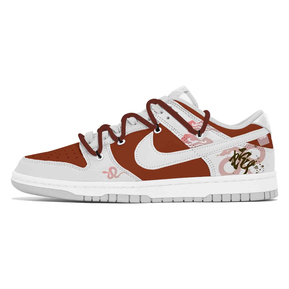 Nike Dunk Abrasion-Resistant Low-Top Skateboard Shoes Men's White