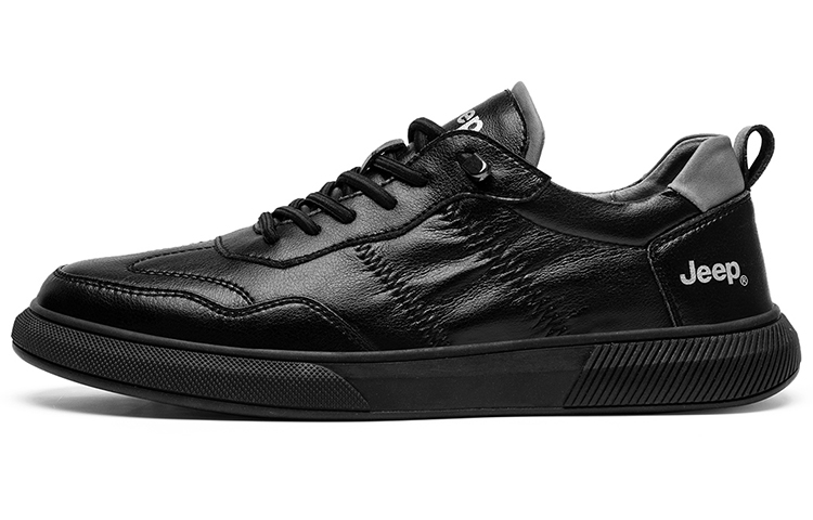 Jeep Abrasion Resistant, Lightweight, And Breathable Low Top Skateboard Shoes Men's Black