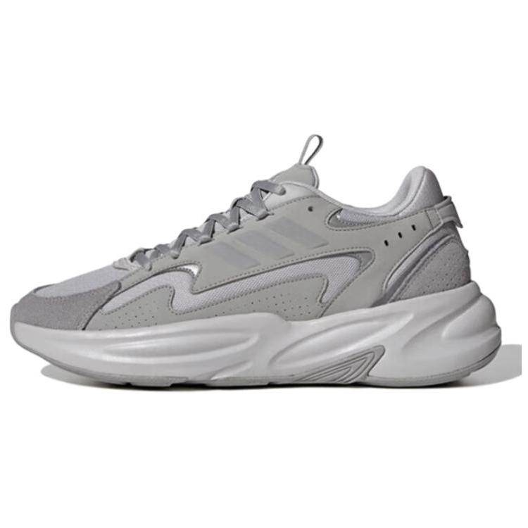 Adidas Breathable Cushioning Abrasion Resistant Low Top Running Shoes Unisex Gray