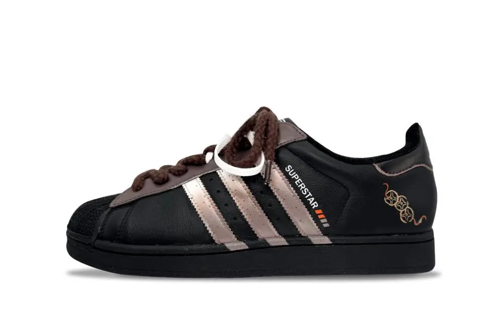 Adidas Superstar 2 Low top Skateboard Shoes Unisex Black Brown