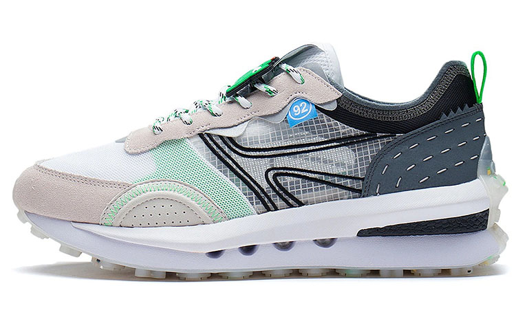 LiNing Square Circle V2 Square Round V2 Durable Breathable Low-Top Sports Casual Shoes Men's White Sand Gray