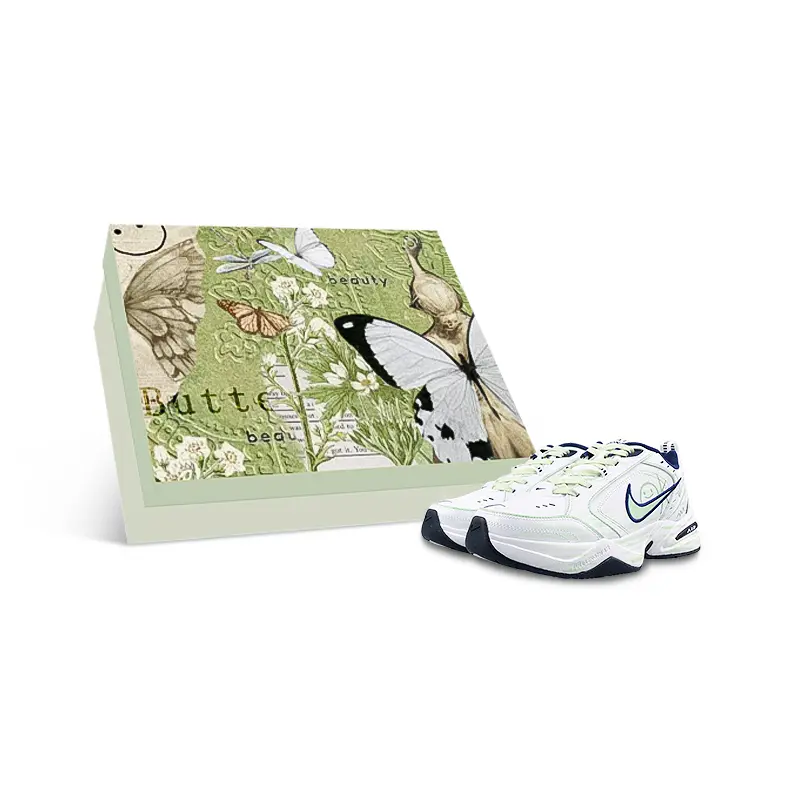 Nike Air Monarch 4 Slip Resistant Low top Chunky Sneakers Unisex Green White