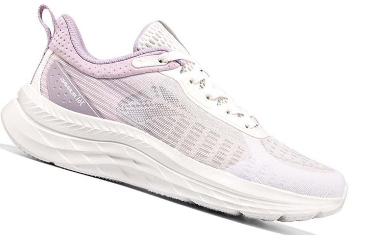 361° Anti-Slip And Wear-Resistant Breathable Low-Top Running Shoes Women's White Purple