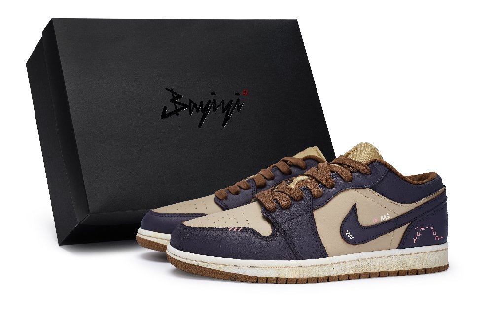 JORDAN Air JORDAN 1 Vintage Basketball Shoes Women's Low Top Pink