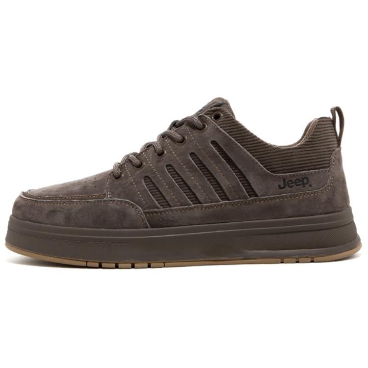 Jeep Breathable Low-Top Skateboard Shoes Men's Gray